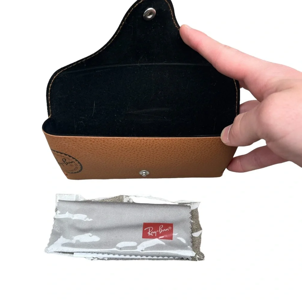 Rayban Brown Sunglasses Glasses CASE Snap Shut Storage Protection Summer
